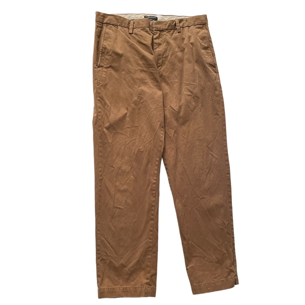 Banana Republic Emerson Chino Men - Straight-Leg Cotton- Brown Pants Sz 35x32
